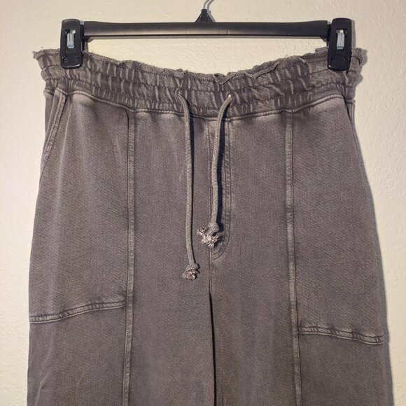 NWOT Arizona Jean Wide Leg Sweatpants 100 % Cotton Charcoal Size S - Picture 6 of 6